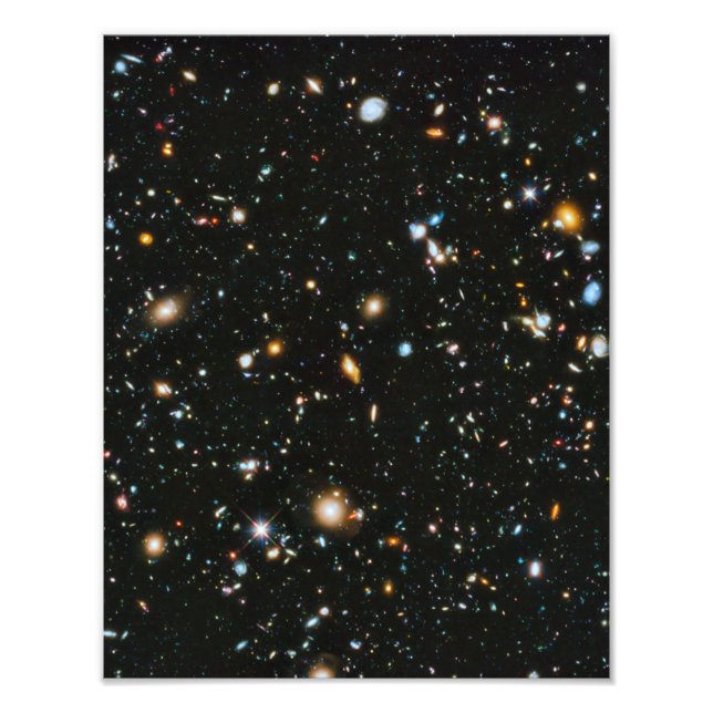 Foto Estrelas no Espaço - Hubble Campo Ultra Profundo (Frente)