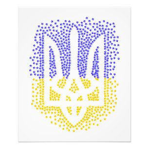 Foto Estrelas ucranianas de dispersão de trizub