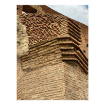 Estrutura de tijolos no Colósio em Roma, Itália