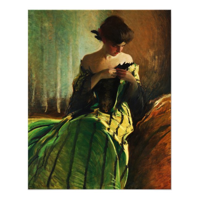 Foto Estudo em Preto e Verde por John White Alexander (Frente)