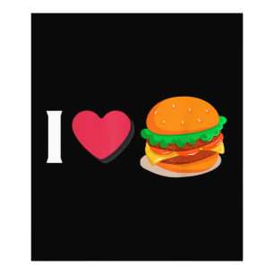 Foto Eu Amo Burger Cheeseburger Unsaudável Comendo