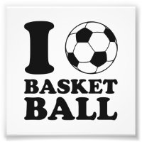 Eu Amo O Basquete De Bola De Futebol