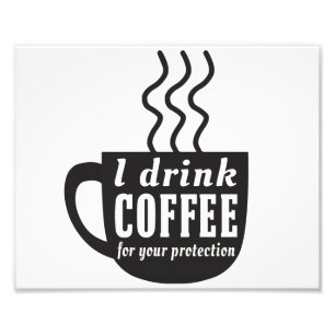 Foto Eu bebo o café para sua proteção