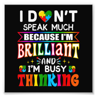 Foto Eu Não Falo Muito Brilhante Autismo Autista