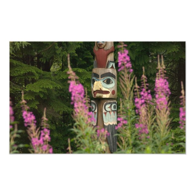Foto EUA, Alasca, Ketchikan, Totem Bight State (Frente)