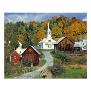 Foto EUA, Vermont, Waits River. Folhagem de outono adic