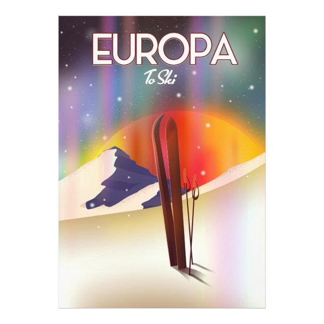 Foto Europa - Lua de Júpiter Arte Espacial. (Frente)