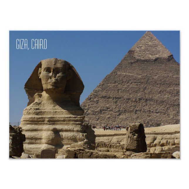Foto Excelente Esfinge Estátua Giza Cairo Egito Souveni (Frente)
