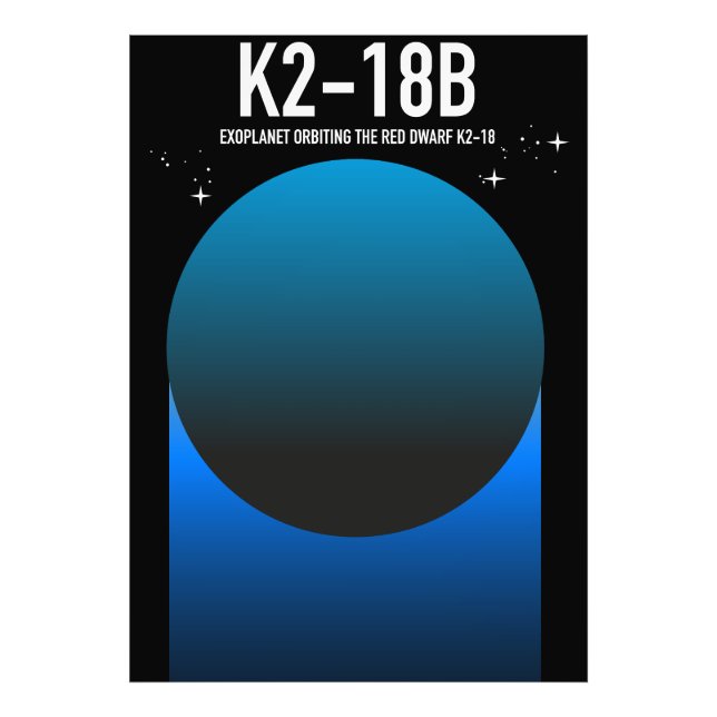 Foto exoplaneta K2-18b (Frente)