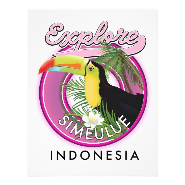 Foto Explore o logotipo da Indonésia Simeulue. (Frente)