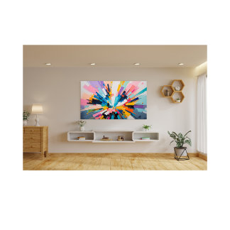 Foto Explosão Geométrica Vibrante Arte Abstrato Colorid