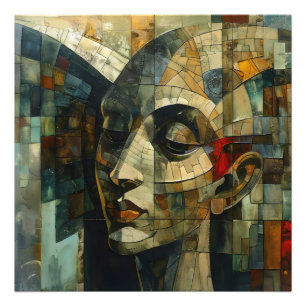 Foto Face Mosaico Abstrato