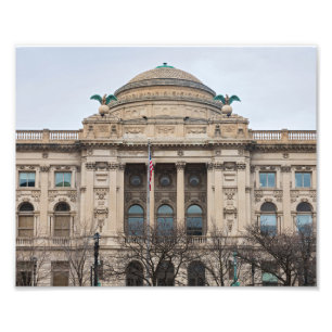 Foto fachada da histórica biblioteca pública milwaukee