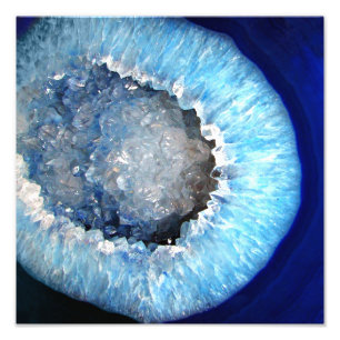 Foto Falln Geode de cristal azul