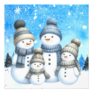 Foto Família bonitinha de neve na neve