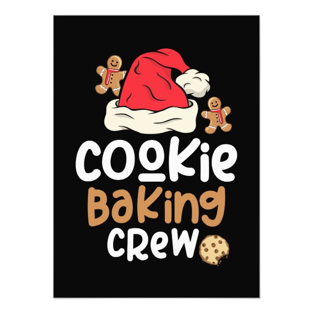 Foto Família Cookie Baking Crew Papais noeis de Natal (Frente)