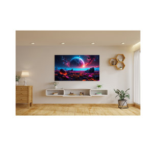 Foto Fantasia Cósmica Majestosa Paisagem Vibrante