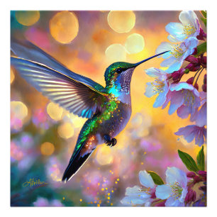 Foto Fantasia de Flor de Cerejeira Beija-flor