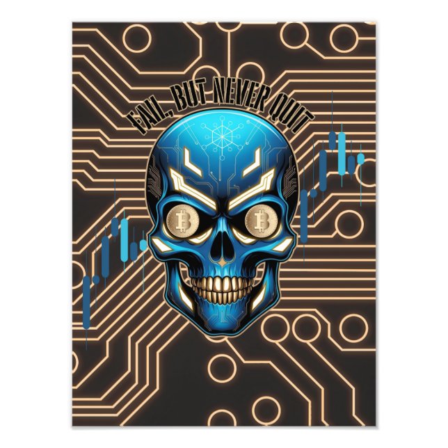 Foto Fantasy Design | Crypto Btc | Motivation | Blue (Frente)