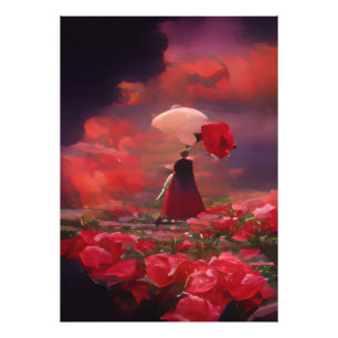 Foto Fantasy Rosa Field under Sky