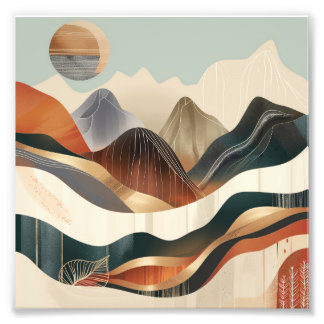 Foto Farbharmonie in der Natur: Abstrakte Bergwelten