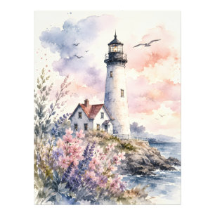 Foto Faro Pintado à Aquarela