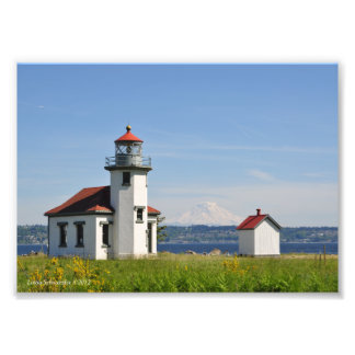 Foto Farol 5 X 7 Pt Robinson com Monte Rainier