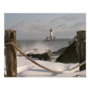 Foto Farol do Canal Park em inverno