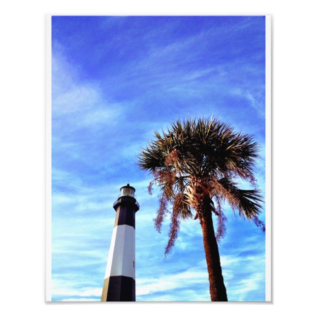 Foto Farol Tybee com Palmetto (Frente)