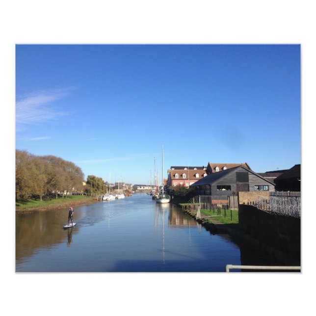 Foto Faversham Creek, Inglaterra, com remador de paddle (Frente)