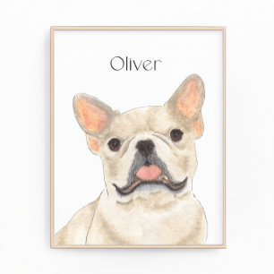 Foto Fawn Personalizado Tan Frenchie French Bulldog Art