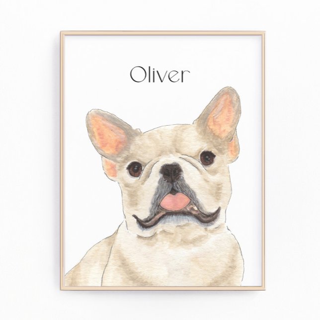 Foto Fawn Personalizado Tan Frenchie French Bulldog Art (Criador carregado)