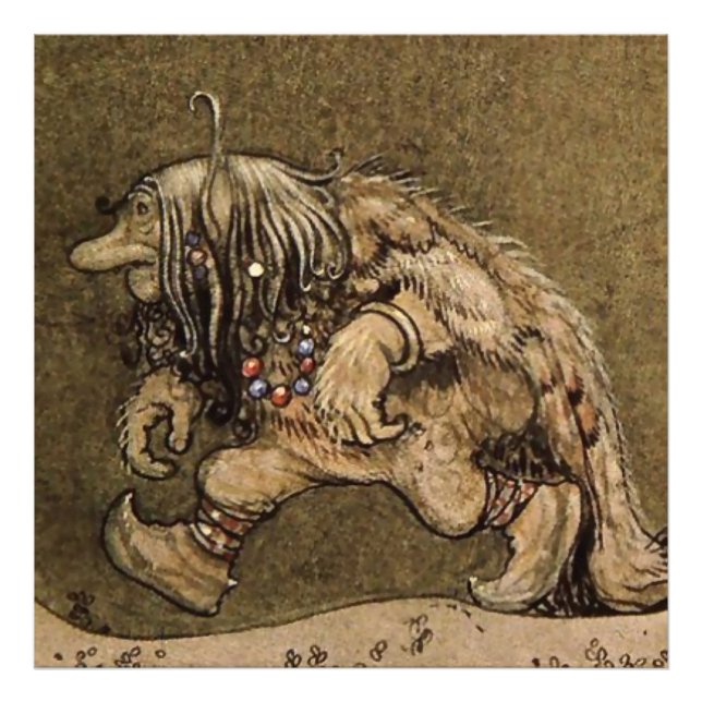 Foto "Fazenda Troll" pelo artista sueco John Bauer (Frente)