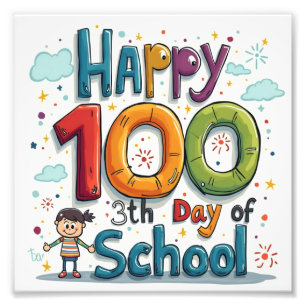 Foto feliz 100º dia da escola