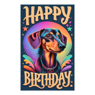 Foto Feliz aniversário Dachshund