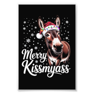 Foto Feliz Burro Beijo Meu Traseiro Sarcástico Natal Pi