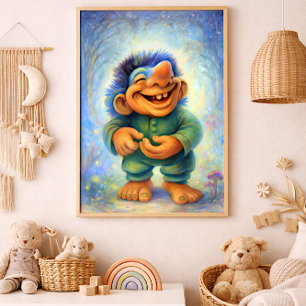 Foto Feliz Conto de Fadas Aconchegante do Menino Troll
