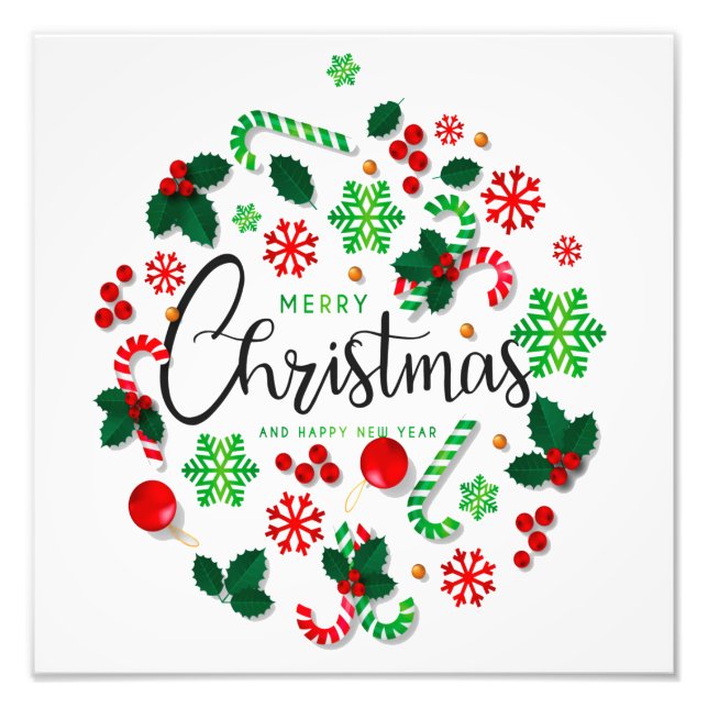 Foto feliz mundo natalino (Frente)