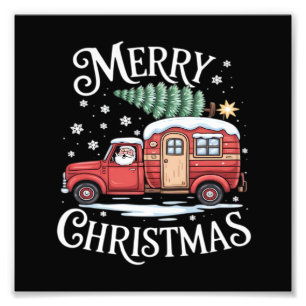 Foto Feliz Natal Camping Fofo Papai Noel Caminhão Essen