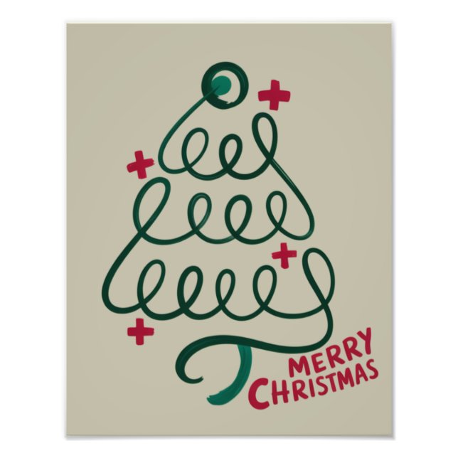 Foto Feliz Natal Estetoscópio Trabalhador Médico da CNA (Frente)