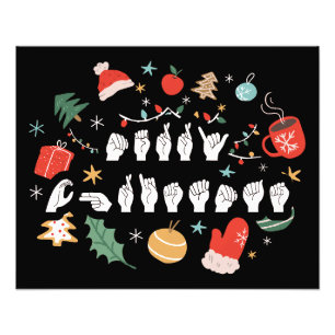 Foto Feliz Natal - Língua de Sinais Americana III