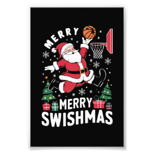 Foto Feliz Natal Swishmas Papai Noel Jogando Basquete 