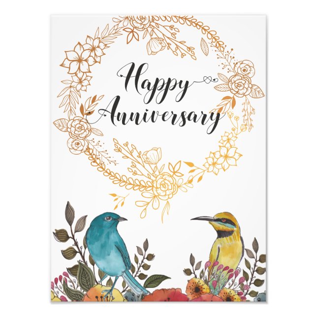 Foto Feliz parabéns de aniversário casamento (Frente)