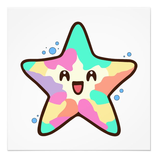 Foto Feliz sorriso de estrelas de bebê com bolhas. (Frente)