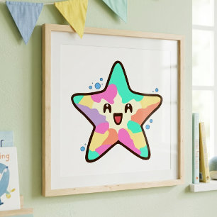 Foto Feliz sorriso de estrelas de bebê com bolhas.