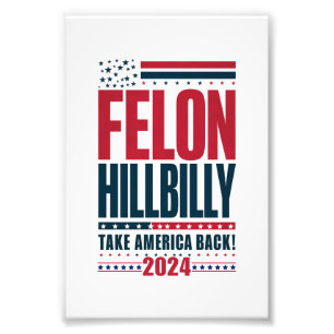 Foto Felon Hillbilly 2024 Trump Vance 2024 Eleição