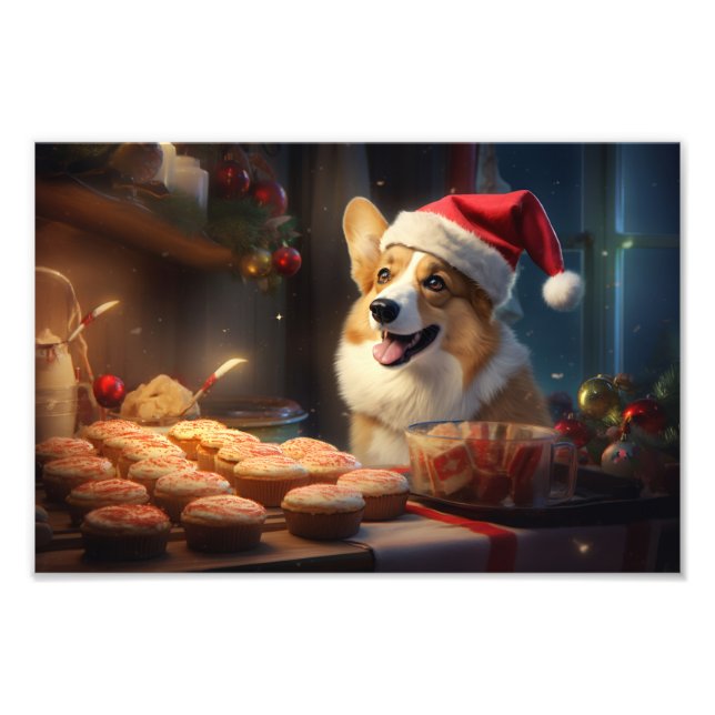 Foto Feriado Festivo de Cookies de Natal Corgi (Frente)