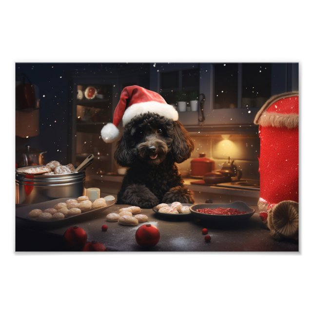 Foto Feriado Festivo de Cookies de Poodle Christmas (Frente)