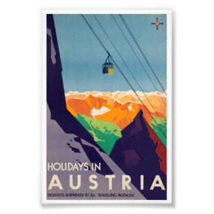 Foto Feriados de Vintage na Áustria Posto Alps Gondola