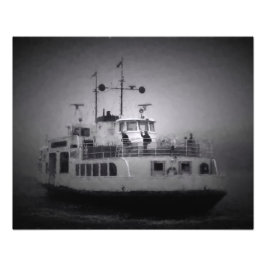 Foto Ferry para Suomenlinna fortaleza ilha no nevoeiro 